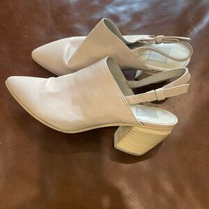 Chic Gray/taupe Slingback Heels